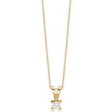 ægte Diamant vedhæng karat guld 1X0,15CT WPI 4/GRABBER