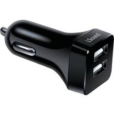 Isound 2.4-Amp Dual-USB AC & Car Charger with Micro USB Cable