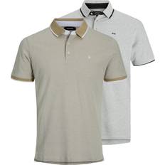 Jack & Jones Paulos Polo Shirt Beige/Bruin/Wit