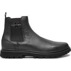 Calvin Klein Jeans Klassische Stiefeletten Eva Mid Chelsea Boot Lth YM0YM00750 Schwarz