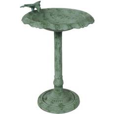 Green Garden Decorations Sunnydaze Decor Garden Visitor Cast Bird Bath