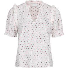 Neo Noir Rosalie Heart Blouse - White