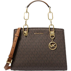 Michael Kors Cynthia Small Signature Logo Satchel - Brn/Acorn