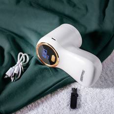 Geepas White Portable Fabric Shave, Rechargeable