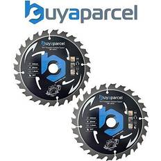 Power Tool Accessories Buyaparcel 2x bap trade pro circular saw blade 165mm x 20 24 teeth carbide tipped long life