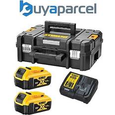 Dewalt dcb184 5.0ah 18v xr lithium battery twin pack dcb115 charger tstak case