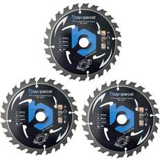 Power Tool Accessories Buyaparcel 3x bap trade pro circular saw blade 165mm x 20 24 teeth carbide tipped long life