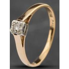 9k Ringe Pre-Owned 9ct Yellow Gold Diamond Solitaire Ring 41671131