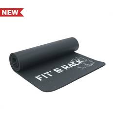 Tapis d'Aérobic Tapis Entraînement Fit & Rack Noir