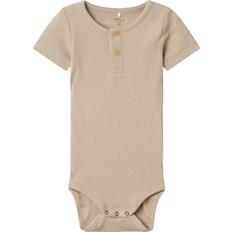 Knopen Bodysuits Name It Body Met Korte Mouwen - Beige