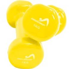 Dumbbells Dumbbells Leader Fit 1kg x2 Jaune