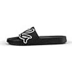 Fila Men's SCRITTO Slipper Slide Sandal, Black-White