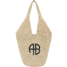 Anine Bing Small Leah Hobo - Natural/Black