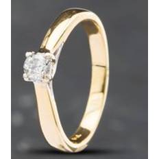 Pre-Owned 18ct Yellow Gold Brilliant Cut Diamond Solitaire Ring 41481257