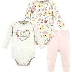 Hudson Baby Baby Boys Long-Sleeve Bodysuits and Pants, Soft Painted Floral Long-Sleeve Soft painted floral long-sleeve Newborn