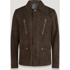 Belstaff Jackets Belstaff Continental Jacket Men's Nappa Backed Suede Burnt Oak