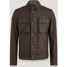 Brown Jackets Belstaff Racemaster Jacket Men's Waxed Cotton Burnt Oak