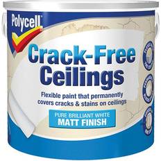 Polycell Crack-Free Ceiling Paint Pure Brilliant White 5L