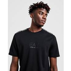 Polyamide T-shirts EA7 Emporio Armani EA7 Shoulder Tape T-Shirt Black Mens