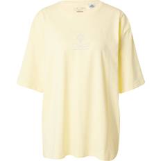 Dame - Yoga T-shirts adidas PERFORMANCE Funktionsbluse pastelgul hvid