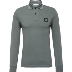 Stone Island Compass Cotton Blend Polo Sweater - Musk