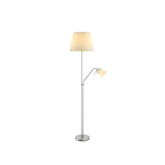 Lindby Gulvlamper & Havelamper Lindby Nantwin White/Nickel Gulvlampe 35cm