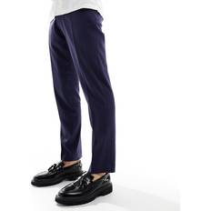 Chinos - Linen Trousers French Connection Linen Formal Smart Trouser - Blue