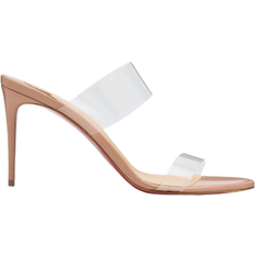 Slip-On Heeled Sandals Christian Louboutin Just Nothing Slide Sandal - Nude