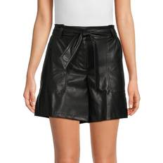 Calvin Klein Shorts Calvin Klein Women's Belted Faux Leather Shorts Black