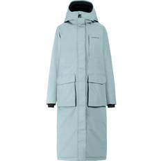 Nainen - Sininen Takit Didriksons Leya Parka Long 3 - Factory Blue