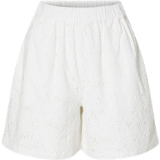 Bomuld Shorts Selected Broderie Anglaise Shorts - Snow White