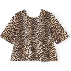 Blouses Ganni Leopard Blouse Camicie - Multicolor