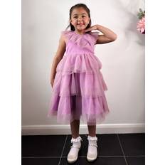 Chi Chi London Kids' Tiered Ruffle Dress, Purple