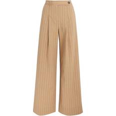 ME+EM Me Em Pinstripe Wide-Leg Trousers nude