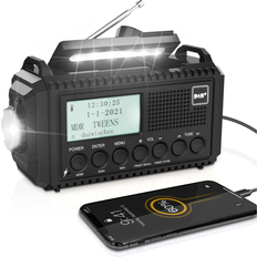 ROCAM Dab+/dab/fm wind up solar radio, 5000mah