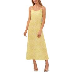 Jaune Robes Vince Camuto Geometric Print Midi Slipdress