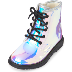 Silver Boots The Children's Place Toddler Girls Holographic Up Boots 11T Silver