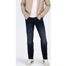 Only & Sons Jeans Only & Sons Låg Midja Slim Fit Jeans Blå