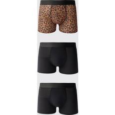 Boxers - Brown Men's Underwear boohooMAN Mens Pack Leopard Printed Boxers Brown