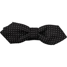 Herre Slips Dolce & Gabbana Black White Polka Dot Adjustable Neck Papillon Bow Tie