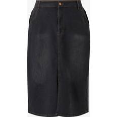 Gozzip Jeanskjol aLena Long Denim Baggy Skirt Svart