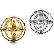 J&Y Silver and Gold, N Sphere Spinner Ring Multicoloured