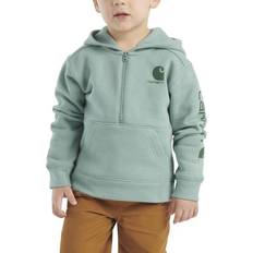 Green Sweatshirts Children's Clothing Carhartt Toddler Boys Long Sleeve Half-Zip Sweatshirt Green 24M