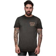 LUCKY 13 amped moto motorcycle motorbike casual t-shirt washed black