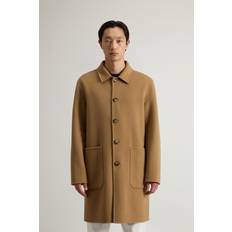 Woolrich Men Coats Woolrich Herren Mantel aus reiner Schurwolle Braun Größe