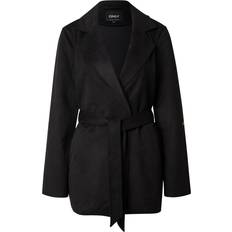 Donna - Lungo Giubbotti Only Onldiane Faux Suede Belt Jacket CC Otw Cappotto Corto - Nero