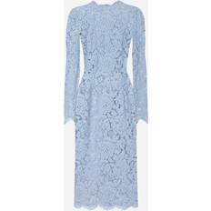 Dolce & Gabbana Blue Dresses Dolce & Gabbana floral lace sheath dress