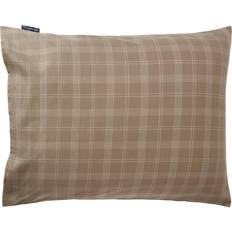 Cuadros Ropa de Cama Lexington Checked Funda de almohada Blanco, Marrón (60x50cm)