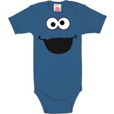 Logoshirt sesame street cookie monster face babygrow baby romper body