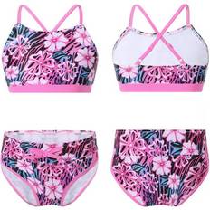 Bikinis Alvivi Sold by: shenzhen huaqianshu co.ltd, Alvivi Child Girls Print Two Piece Bikini Set Crop Top Briefs Swimwear